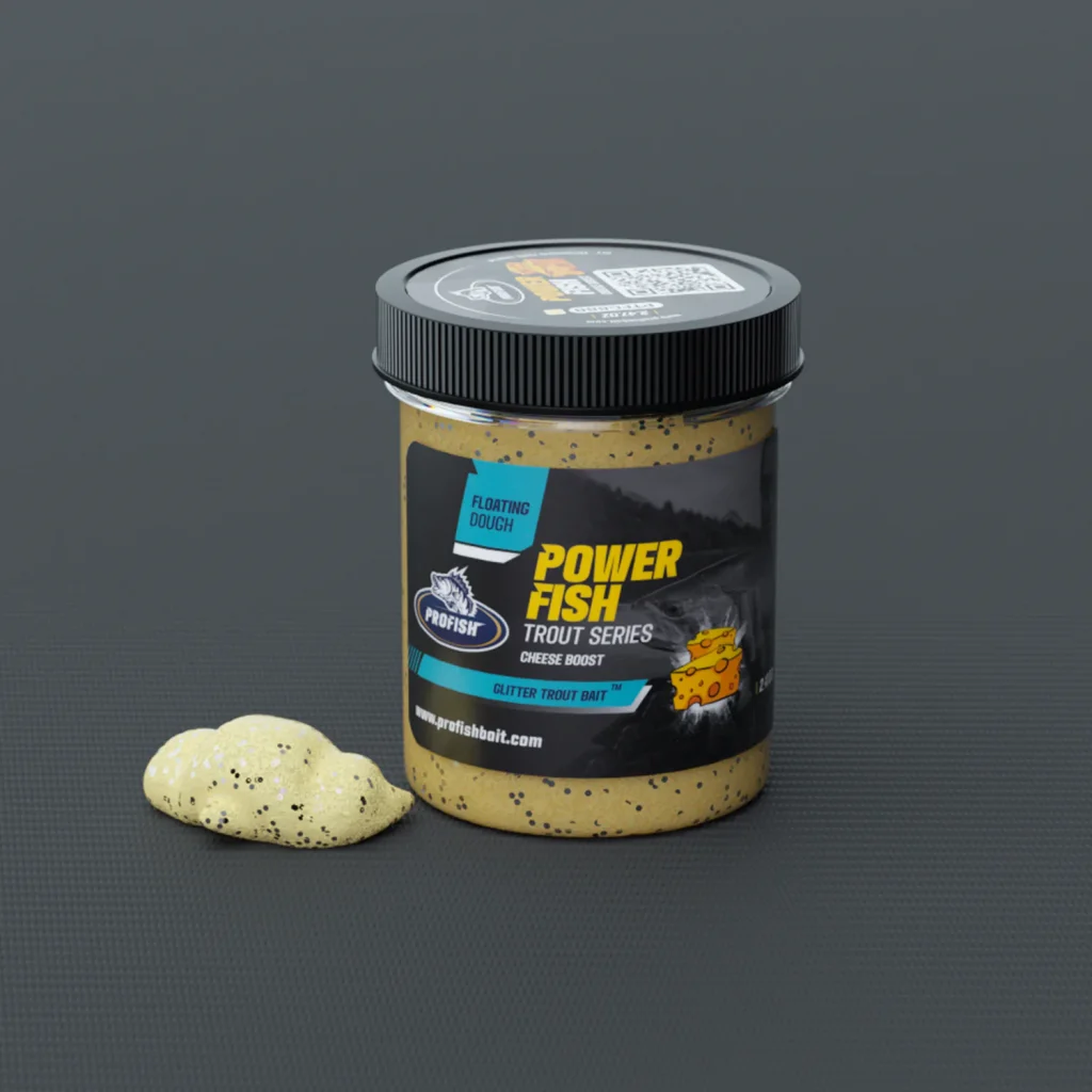 Power Fish ® Glitter Trout Bait Cheese Boost (Pale Goldenrod )