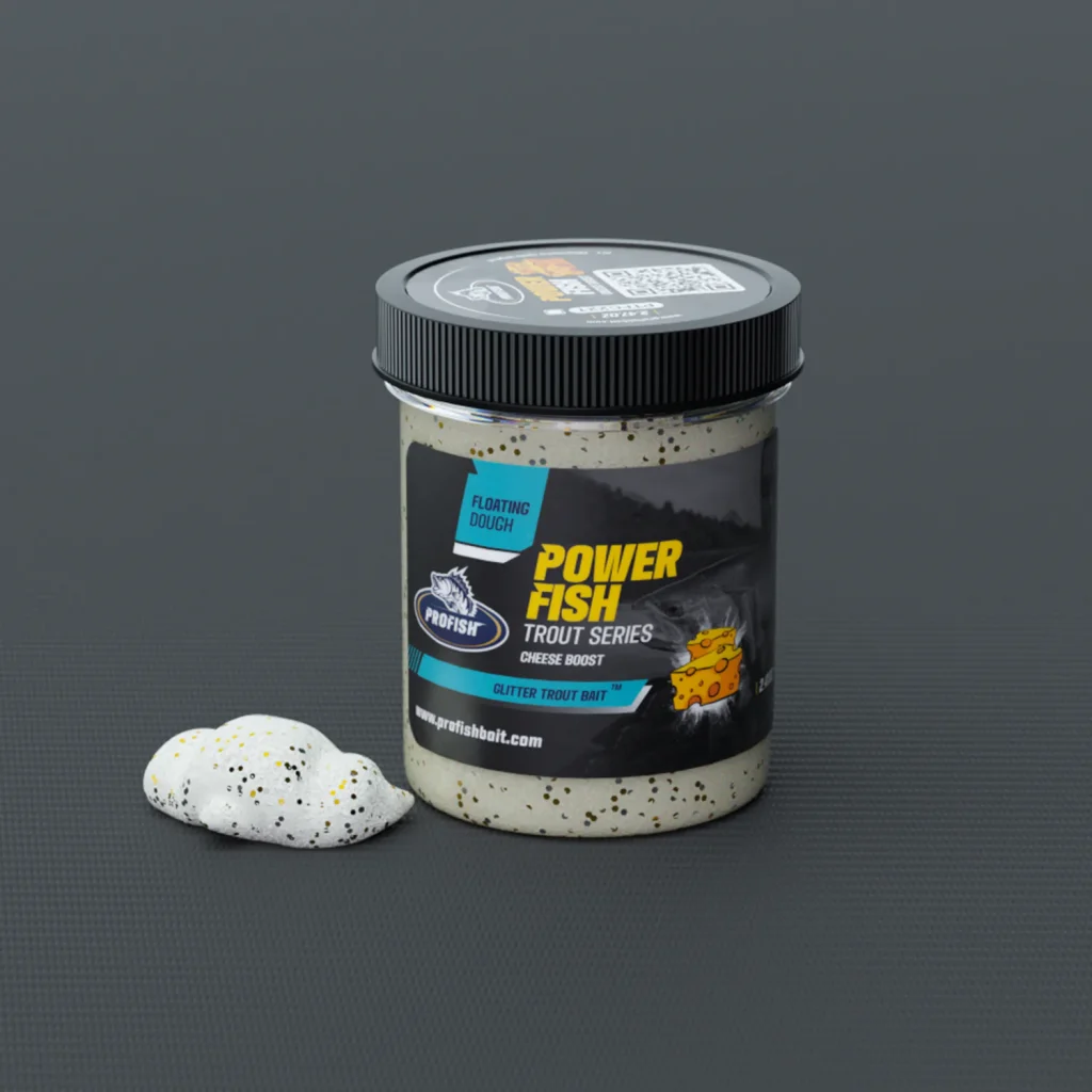 Power Fish ® Glitter Trout Bait Cheese Boost (White )