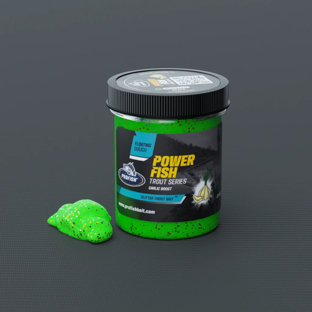 Power Fish ® Glitter Trout Bait Garlic Boost